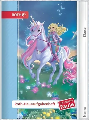 Produktbild von ROTH Hausaufgabenheft Kids für clevere Faule "Magische Einhornreiterin" DIN A5