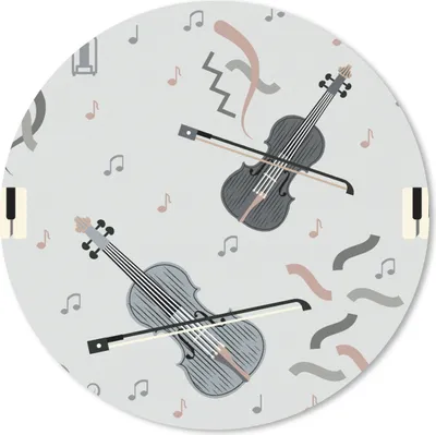 Produktbild von MuchoWow® Mauspad Mousepad Muster - Musik - Geige 40x40 cm - Mousepads - Maus Mat - Pad - Mausunterlage - Schreibtisch Accessoires