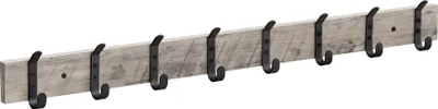Produktbild von ACAZA Garderobe - 16 Haken - 88 cm - Grau - Hängende Garderobe - Wandgarderobe - Wandgarderobe aus Holz