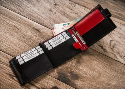 Obrázok produktu pre Rovicky pánska peňaženka z prírodnej kože čierna RFID 12,5 cm