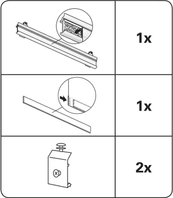 Produktbild von Gardinia Paneelwagen für Flächenvorhänge weiß, 60 cm