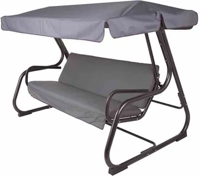 Produktbild von Hollywoodschaukel >Parma< in anthrazit - 209x171x132 (BxHxT)