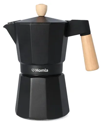 Obrázok produktu pre Kávovar na espresso, hliník a buk, 6 šálok, vhodný na plynové a indukčné sporáky