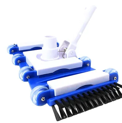 Produktbild von Schmutzbürste, Poolbodenbürste für Swimmingpool, Pool Reinigungsbürste mit Sauganschluss, 39 × 19 cm Poolreiniger für Aufstellpool & eingelassene Pools,