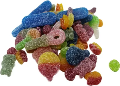 Produktbild von Fruchtgummi Mischung bunt süß sauer gezuckerter bunter Mix 1000g