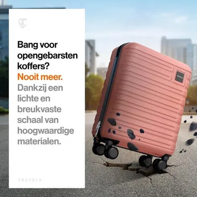 Produktbild von Koffer aus Polycarbonat, Größe L, 67 cm - Innenvolumen: 60 Liter - Robuster Hartschalenkoffer mit leichtläufigen Rollen und TSA-Schloss - Reisekoffer und Trolley