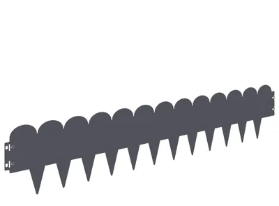 Image de Bordure de pelouse, 30 pièces, 103 x 20 cm, acier, anthracite