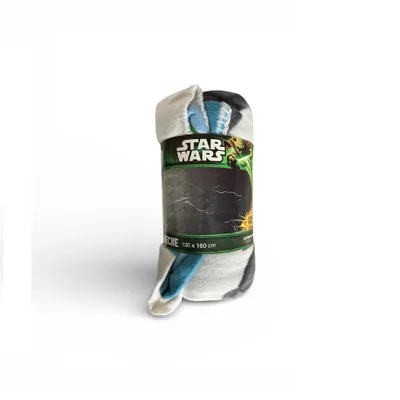 Produktbild von Fleece Decke Star Wars, Kuscheldecke, Decke, grau/weiß, 130x160 cm
