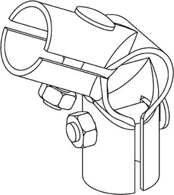 Produktbild von Winkelschelle 3-fach, 120° 1 1/4" (42,4 mm)