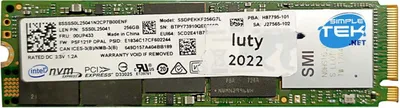 Productafbeelding van INTEL SSD Pro 6000p 256GB NVMe M.2 PCIe 2280 SSD (TLC 3D2)