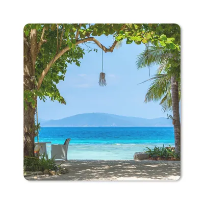 Produktbild von MuchoWow® Mauspad Mousepad Tropisch - Strand - Meer 30x30 cm - Mousepads - Maus Mat - Pad - Mausunterlage - Gaming