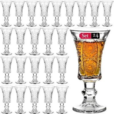 Image de Verres à schnaps, 45 ml, verre sans plomb, fond épais, lot de 24