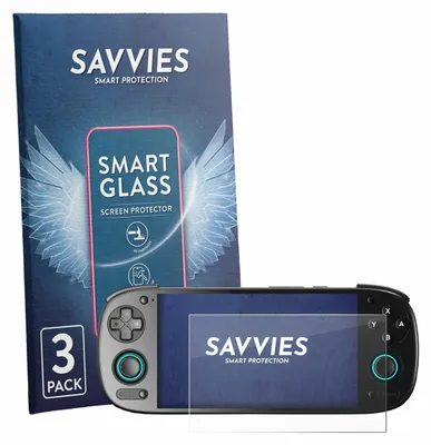 Produktbild von 3x Savvies Schutzglas Folie für Retroid Pocket 5 9H Panzer Schutzfolie Glas Displayschutz klar transparent