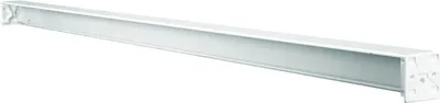 A white, elongated product, likely a cassette for a shower roller blind, is shown against a white background.