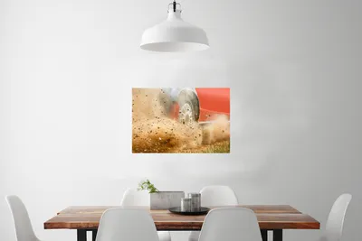 Produktbild von MuchoWow® Poster Auto - Rennen - Rad 60x40 cm - Schlafzimmerdekoration