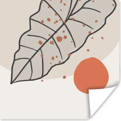 Produktbild von MuchoWow® Poster Sommer - Orange - Blatt 75x75 cm - Wand Dekoration