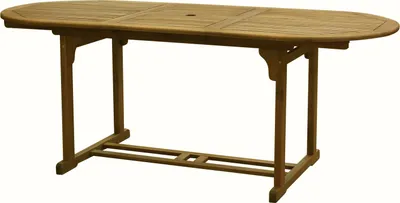Obrázok produktu pre FIELDMANN FDZN 4004-T Záhradný stôl s prírodného dreva AKÁCIA, otvor pre slnečník, rozmery (v š h) 150/200x90x75 cm