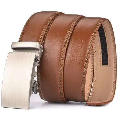 Produktbild von Herren Gürtel Ratsche Automatik Gürtel für Männer 35mm Breit Ledergürtel