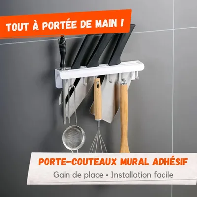 Image de Porte-Couteaux Mural Adhésif