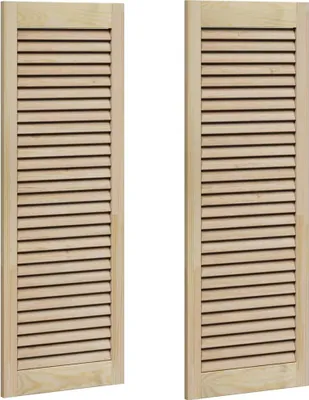 Image de vidaXL Porte d'armoire 2 pièces Naturel 110 x 2,1 x 39,5 cm Bois de pin massif