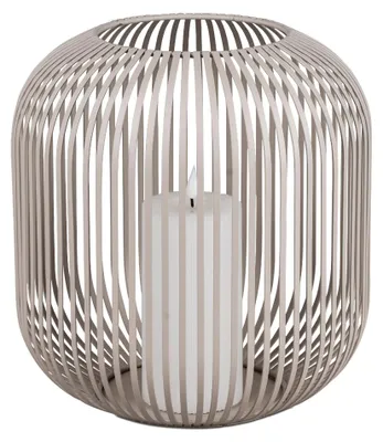 Produktbild von Windlicht Wili Stäbe in Kugelform H. 28cm grau aus Metall Formano