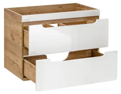 Obrázek produktu pro Umyvadlo 60 cm Umyvadlová skříňka Koupelnová skříňka Závěsný koupelnový stolek