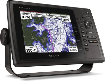 Produktbild von Garmin Kartenplotter Gpsmap® 820 mit 10 Hz GPS/GLONASS, 29,3 x 18,8 x 7,4 cm