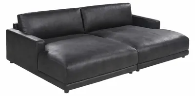 Produktbild von KAWOLA Big Sofa MARLIN Lederfaserstoff schwarz