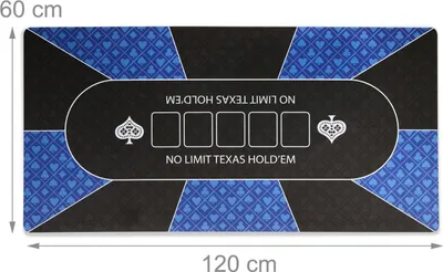 Immagine prodotto di Tappetino da tavolo da poker, antiscivolo, impermeabile, 120x60 cm