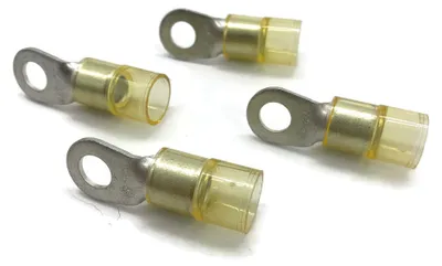 Produktbild von eXODA Kabelschuh M8 isoliert 4x Ringöse 16mm2 bis 25mm2 - hochwertige Quetschkabelschuhe in Weiß