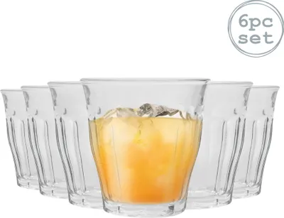 Image de Duralex Picardie verre à eau 220ml, sans trait de remplissage, 6 pièces