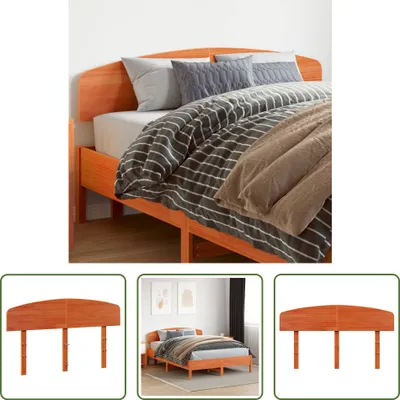 Produktbild von The Living Store Kopfteil Wachsbraun 140 cm Massivholz Kiefer