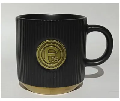 Produktbild von Fortuna Düsseldorf Tasse "Carlsplatz" schwarz
