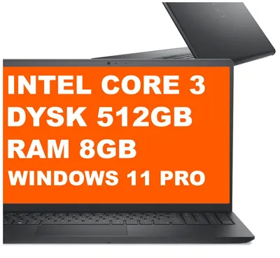 Image de Ordinateur portable Dell Pro 15 Essential PV15250 / DEPV15250_RPLU_004_P / 8 Go / 512 Go / Intel Graphics / Full HD / Windows 11 Pro / Noir