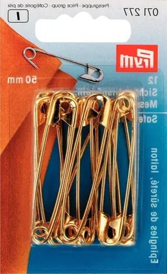 Productafbeelding van Gouden Veiligheidsspelden - Naaispelden Klemmen - Klusjes en Hobby - Roestbestendig Messing - 12 Stuks - Goudkleurig