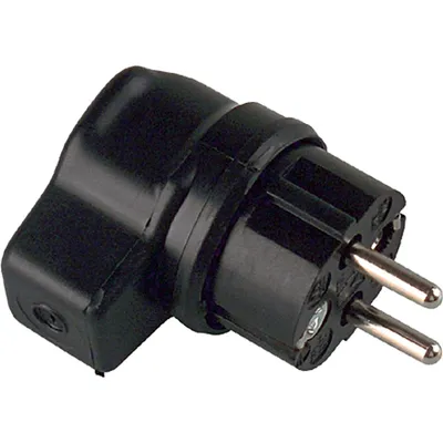 Produktbild von BACHMANN Vollgummi-Winkelstecker, schwarz belg./franz.