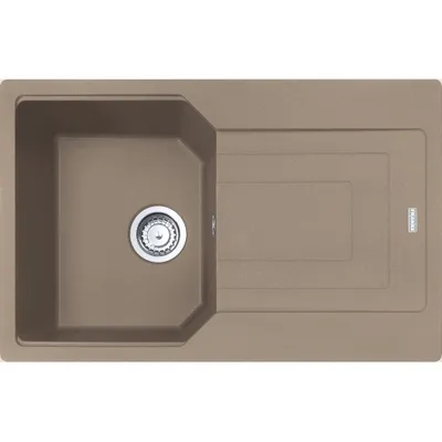 Produktbild von FRANKE Spüle URBAN UBG 611-78 in CASHMERE mit Drehexcenterbedienung Edelstahl / Ausschnittmaß 760 x 480 mm R15 / Granitspüle