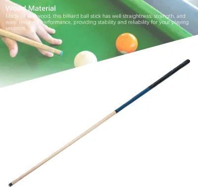 Produktbild von Billard Queue aus Ascheholz, 1,43 m lang, mit 14 mm Stickspitze, 2-teilig