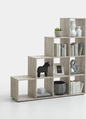 Obrázek produktu pro Raumteilerregal >MEGA 2< in Sandeiche Imitace - 138,5x143,5x33cm (BxHxT)