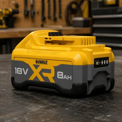 Obrázok produktu pre 18V 8,0Ah náhradná lítiová batéria kompatibilná s DEWALT 18V XR – 8000mAh batéria pre náradie s LED indikátorom stavu nabitia