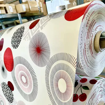 Image de Sous-nappes Bulgommes - PROMO LINGE - Contemporain - 140 x 140 cm - Blanc, Noir et Rouge