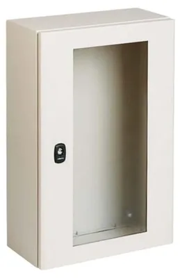 Productafbeelding van APC Schneider, Schneider Electric, wandkast, RAL 7035, 400x400x200 mm, met transparante deur, model NSYS3D4420T