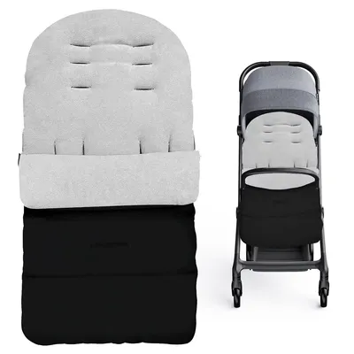 Produktbild von Fußsack Kinderwagen Winter,Wasserdicht und Winddicht, Universal Baby Fußsack mit Reißverschluss, 3 in 1 Design Waschbar Babyschale Schlafsack