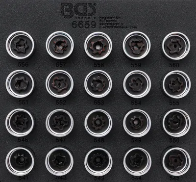 Produktbild von BGS technic Tool Tray 1/6: Rim Lock Socket Set for VAG, 2,19 kg