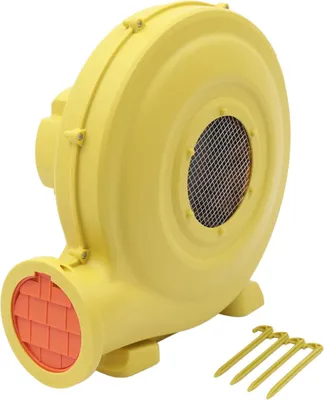 Image de soufflerie d'air 950 W, ventilateur radial pour structure gonflable, 680 m³/h, prise EU, jaune, pour utilisation permanente