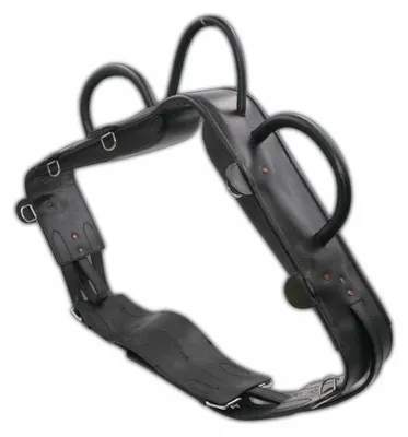Produktbild von Voltigiergurt Cheval Vollblut mit runden Griffen und 2 Beinschlaufen, schwarz 057/88A