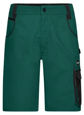 Immagine prodotto di James and Nicholson - Pantaloncini cargo "Strong" per uomo/donna Unisex LT6071 (62S) (verde scuro/nero)