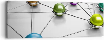 Produktbild von Bild auf Leinwand - Leinwandbild - Abstraktion Bälle Komposition Chrom - 90x30cm - Wand Bild - Wanddeko - Leinwanddruck - Bilder - Kunstdruck - Leinwand bilder - Wandkunst - AB90x30-2659