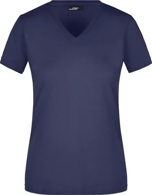 Produktbild von Ladies' Slim Fit V-T Figurbetontes V-Neck-T-Shirt navy, Gr. M
