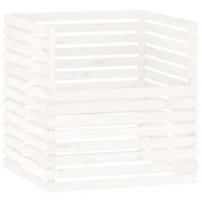 Image de Composteur Blanc 100x100x102 cm Pin massif